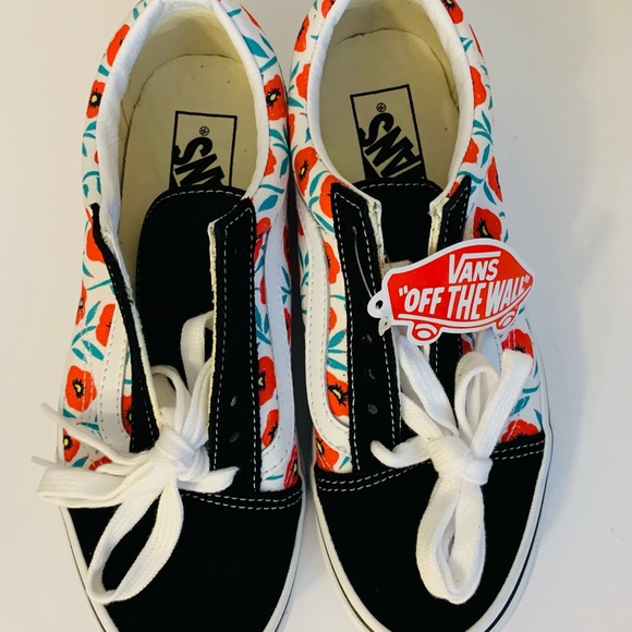 Old Skool Poppy Vans - Picture 4 of 4